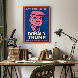 Donald Trump Visionary Renewal Digital Painting Typography Patriotic Legacy Poster