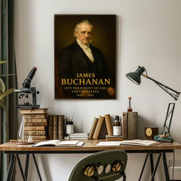 James Buchanan 15th Presidential Classic Portrait Historical Poster