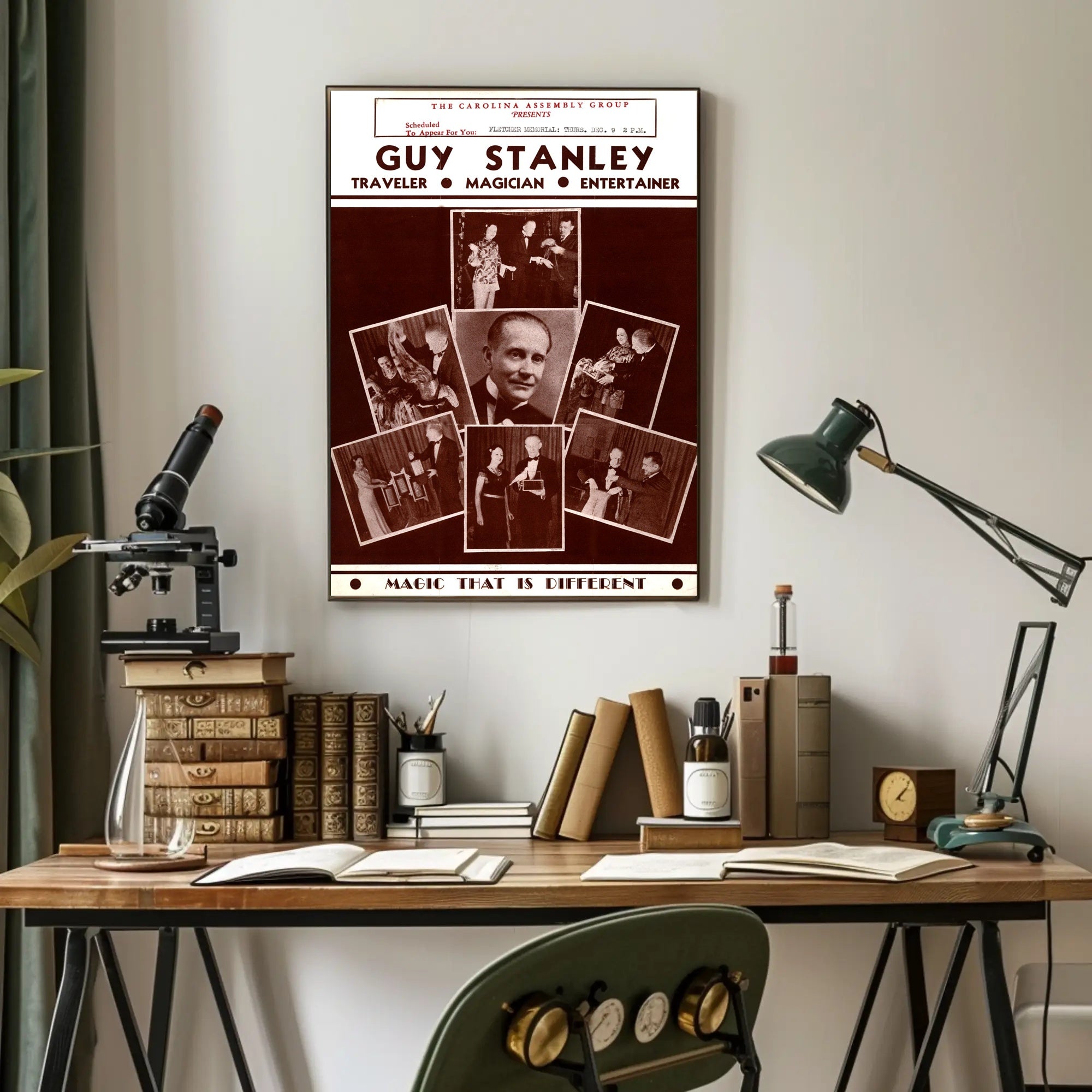 Guy Stanley Vintage Magician Entertainment Cultural Poster
