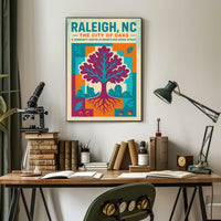 Raleigh, NC The City of Oaks Poster