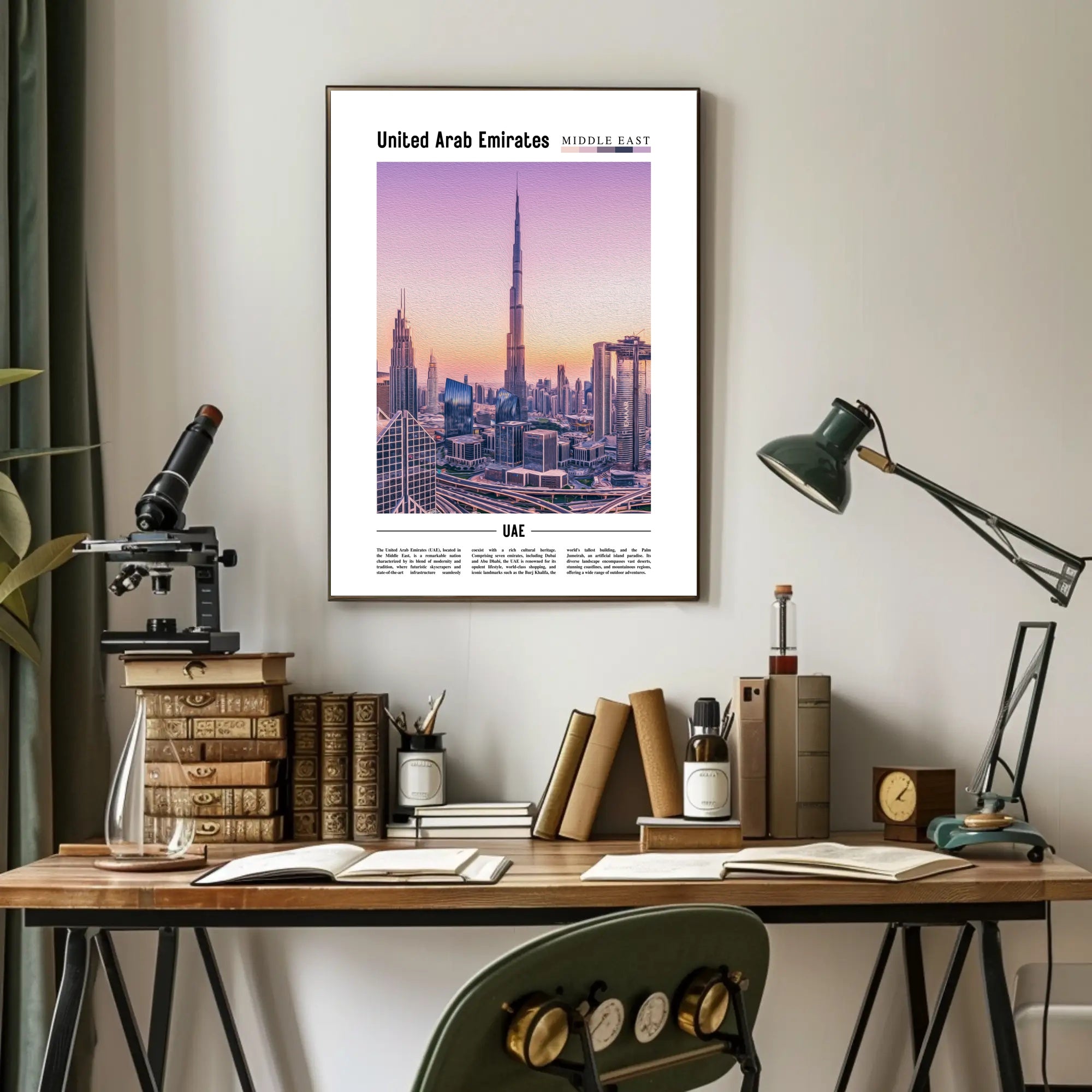UAE Skyscraper Panorama Modern Cityscape Urban or Cityscape Poster PosterGoat