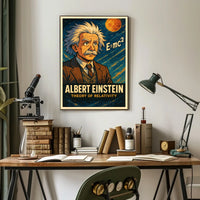 Einstein Relativity Vintage Educational Poster