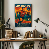 Celebrating a Sports Legend Jim Thorpe Poster
