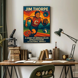 Celebrating a Sports Legend Jim Thorpe Poster