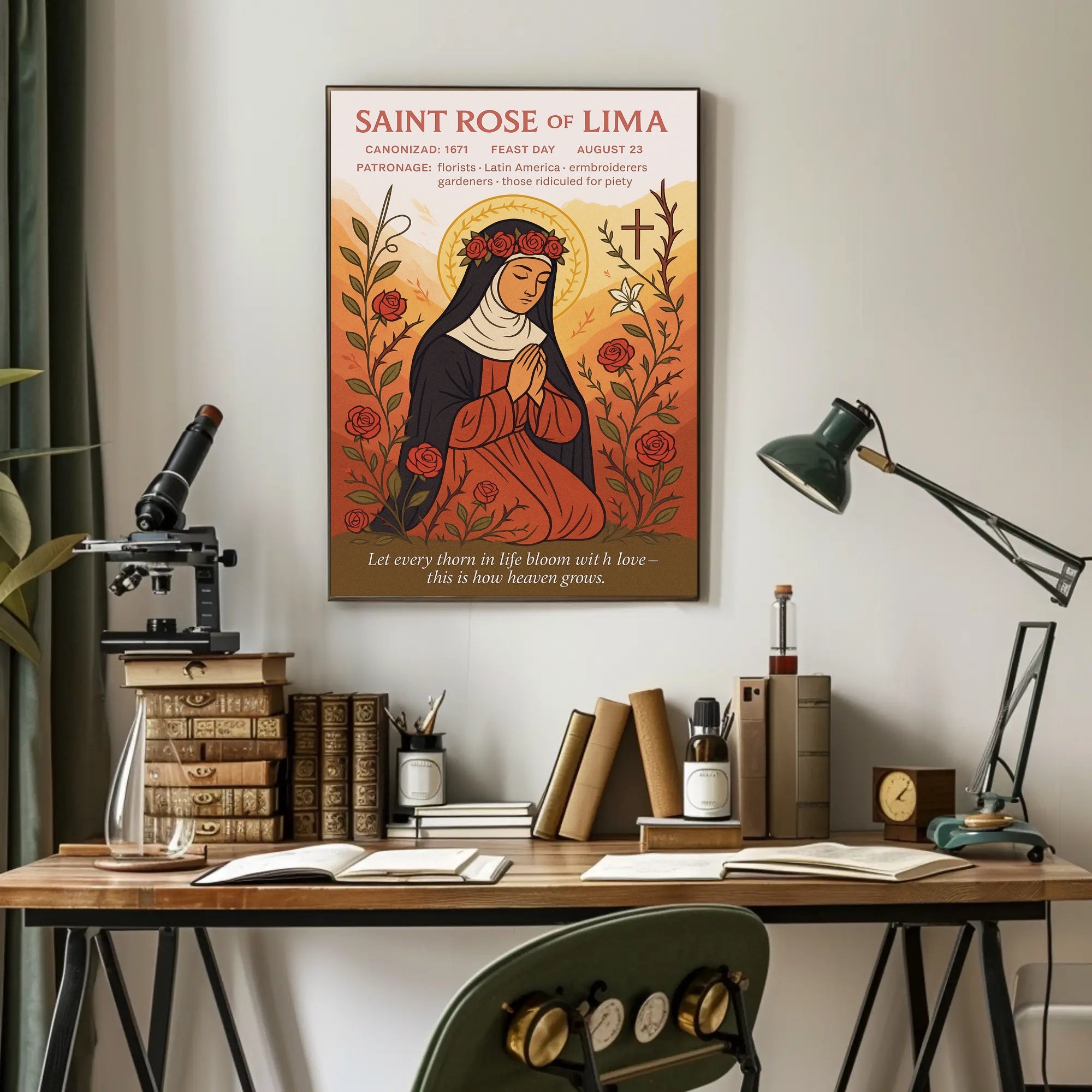 Saint Rose of Lima Poster PosterGoat