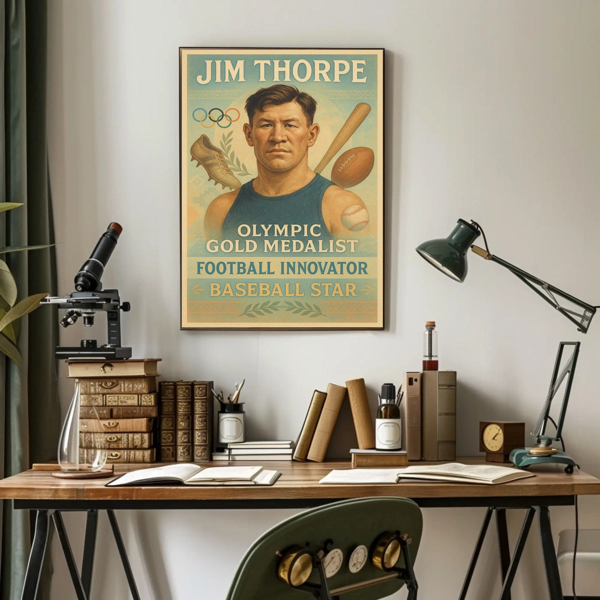 Celebrating a Sports Legend Jim Thorpe Poster