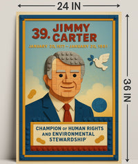 Jimmy Carter 39th President Wall Art Vintage Print PosterGoat