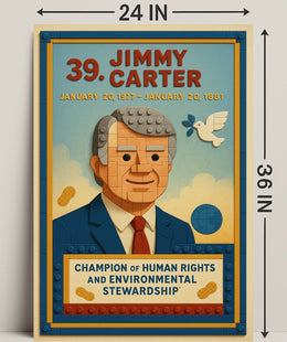 Jimmy Carter 39th President Wall Art Vintage Print PosterGoat