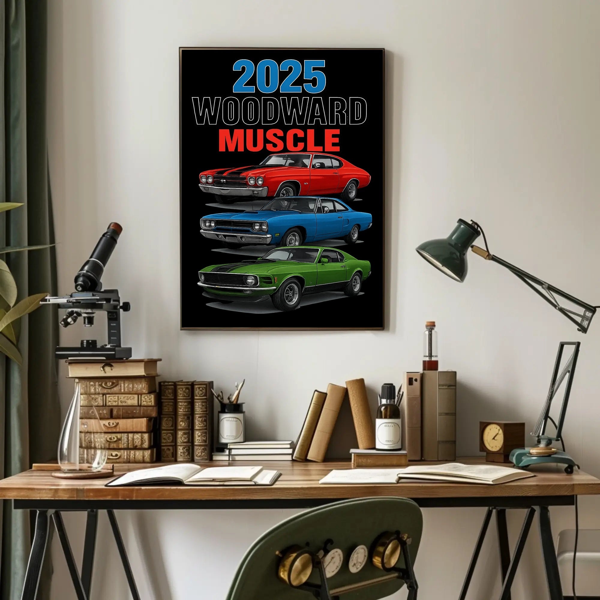 2025 Woodward Muscle Classic American Cars Poster