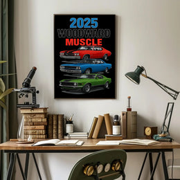 2025 Woodward Muscle Classic American Cars Poster