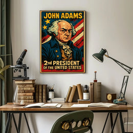 John Adams Second President Poster Wall Art Gift Idea