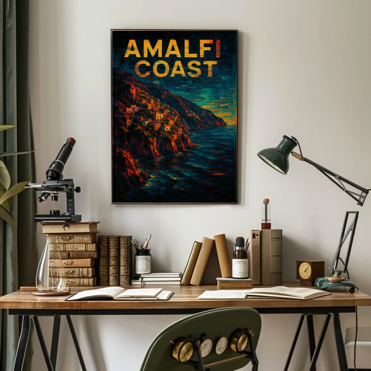 Amalfi Coast Poster Wall Art Coastal Scenery Print Deluxe