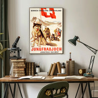 Jungfrau Railway Vintage Swiss Travel Adventure Poster PosterGoat