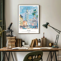 Pisa: A Vibrant Illustration Poster PosterGoat