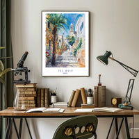 Tel Aviv Streetscape Poster PosterGoat