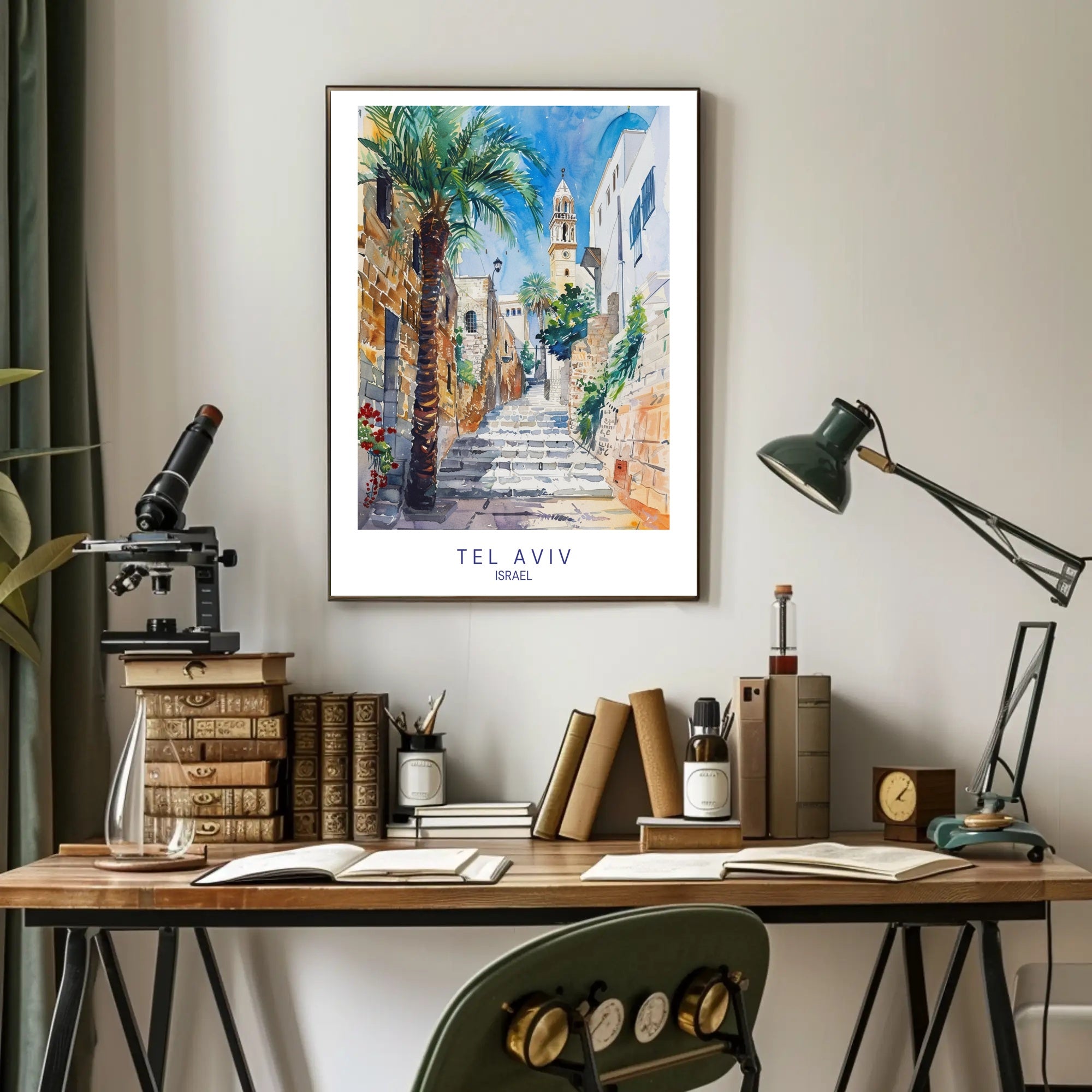 Tel Aviv Streetscape Poster PosterGoat
