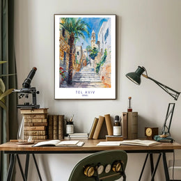 Tel Aviv Streetscape Poster PosterGoat