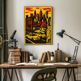 New York Vibes Poster For City Lovers Bold Wall Art