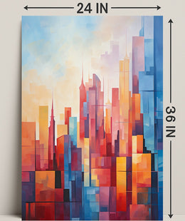 Abstract Cityscape Abstract Poster