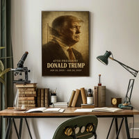 Trump Vision Promise Vintage Sepia Patriotic Poster