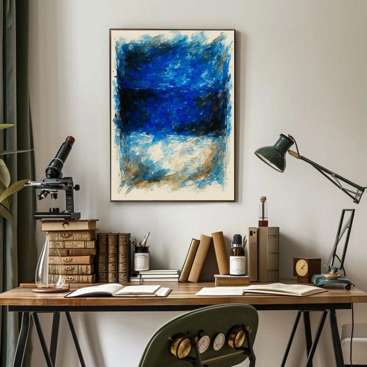 Abstract Blue Horizons Abstract Poster
