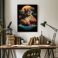 Cool Sunglasses Tiger Art Print Animal Poster