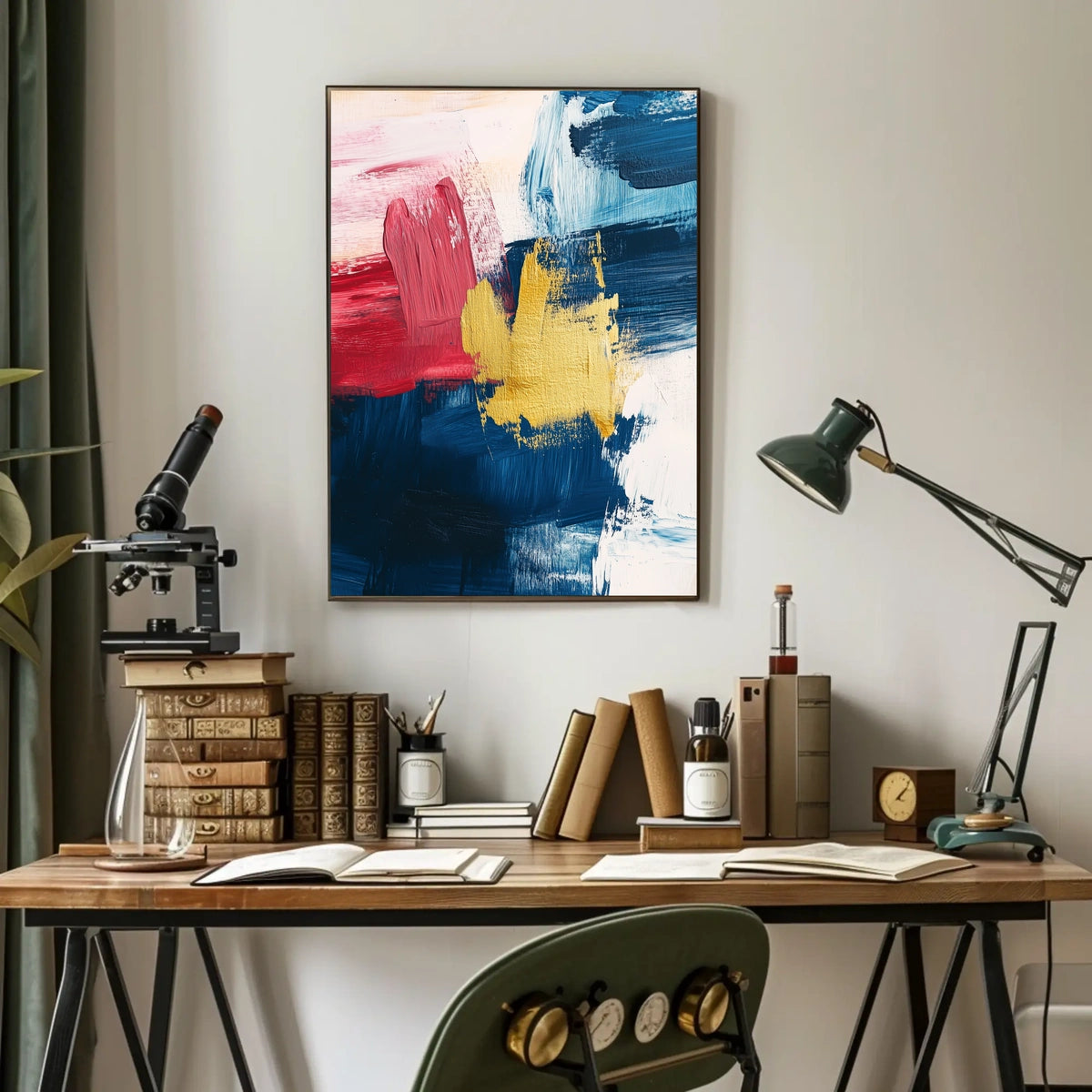 Modern Abstract Layered Color Field Composition Poster