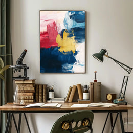Modern Abstract Layered Color Field Composition Poster