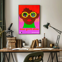 New York City Vibrant Pop Art Poster Abstract Wall Art