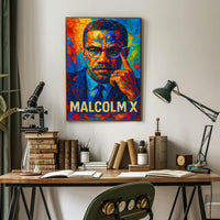 Malcolm X Visionary Leader Poster