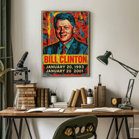 Bill Clinton Presidential Terms Poster