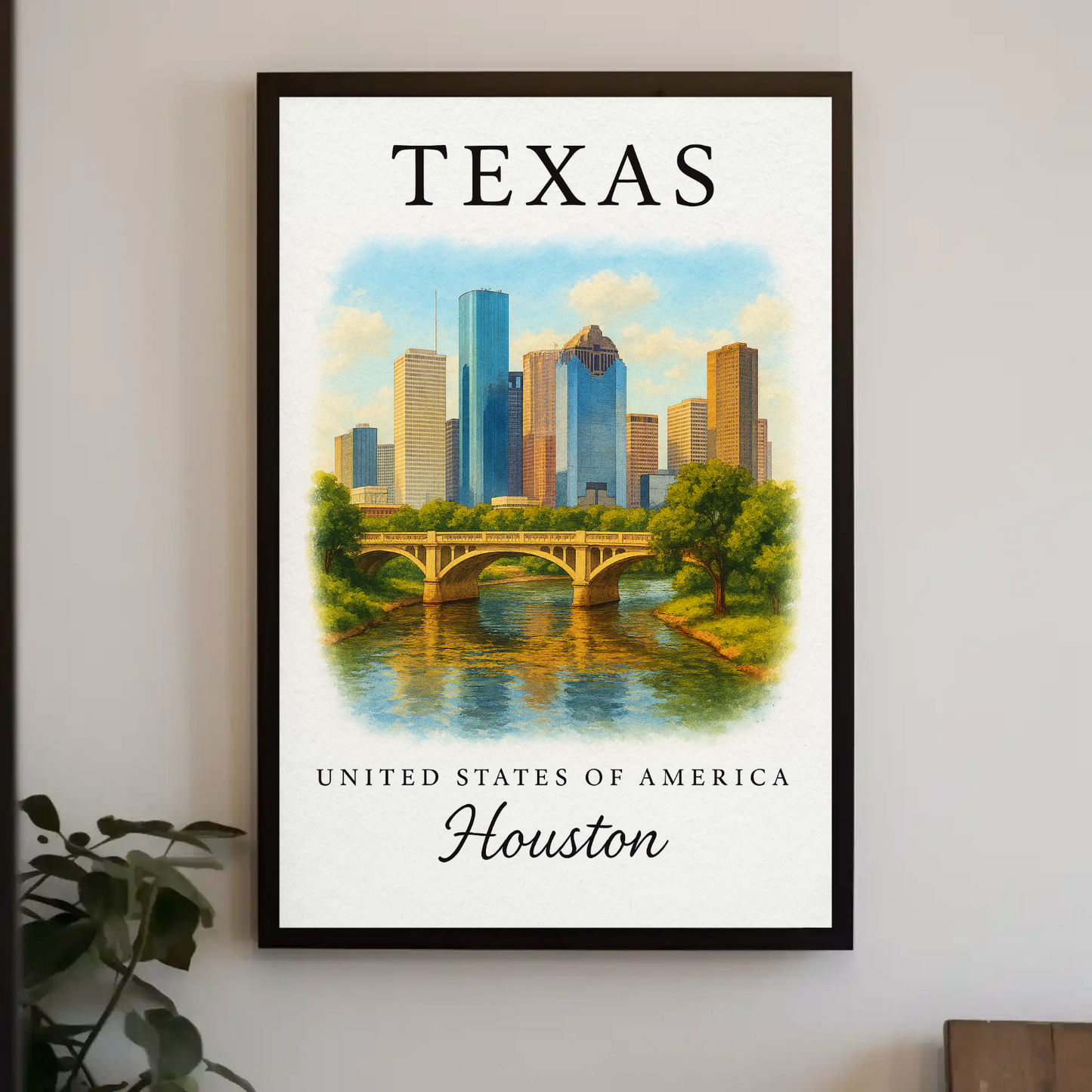Texas, Houston Signature Series Vintage Travel Poster