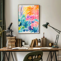 Tropical Watercolor Jungle - Abstract, Artistic, or Pop Culture Poster
