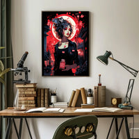 Urban Fantasy Noir Poster: Woman and Cat