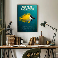Foxface Rabbitfish Vibrant Illustration Educational or Infographic Poster PosterGoat
