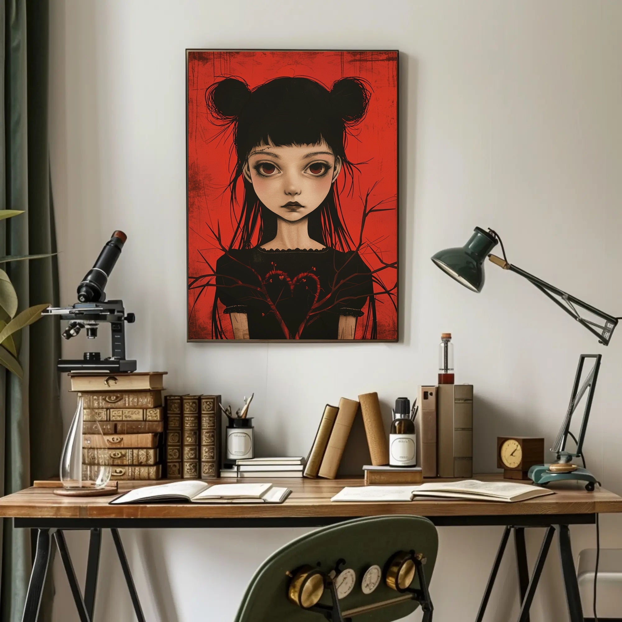 Gothic Girl Portrait Poster for Unique Home Decor PosterGoat
