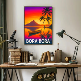 Bora Bora Sunset Poster