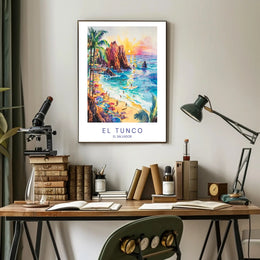 El Tunco Beach Paradise Poster PosterGoat