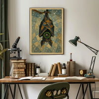 Geometric Bat Art Poster