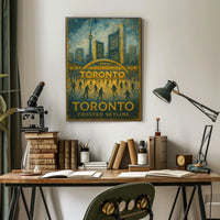Toronto Frosted Skyline Poster