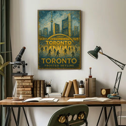 Toronto Frosted Skyline Poster