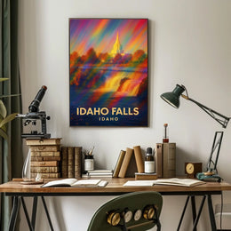 Idaho Falls Vibrant Landscape Impressionism Poster