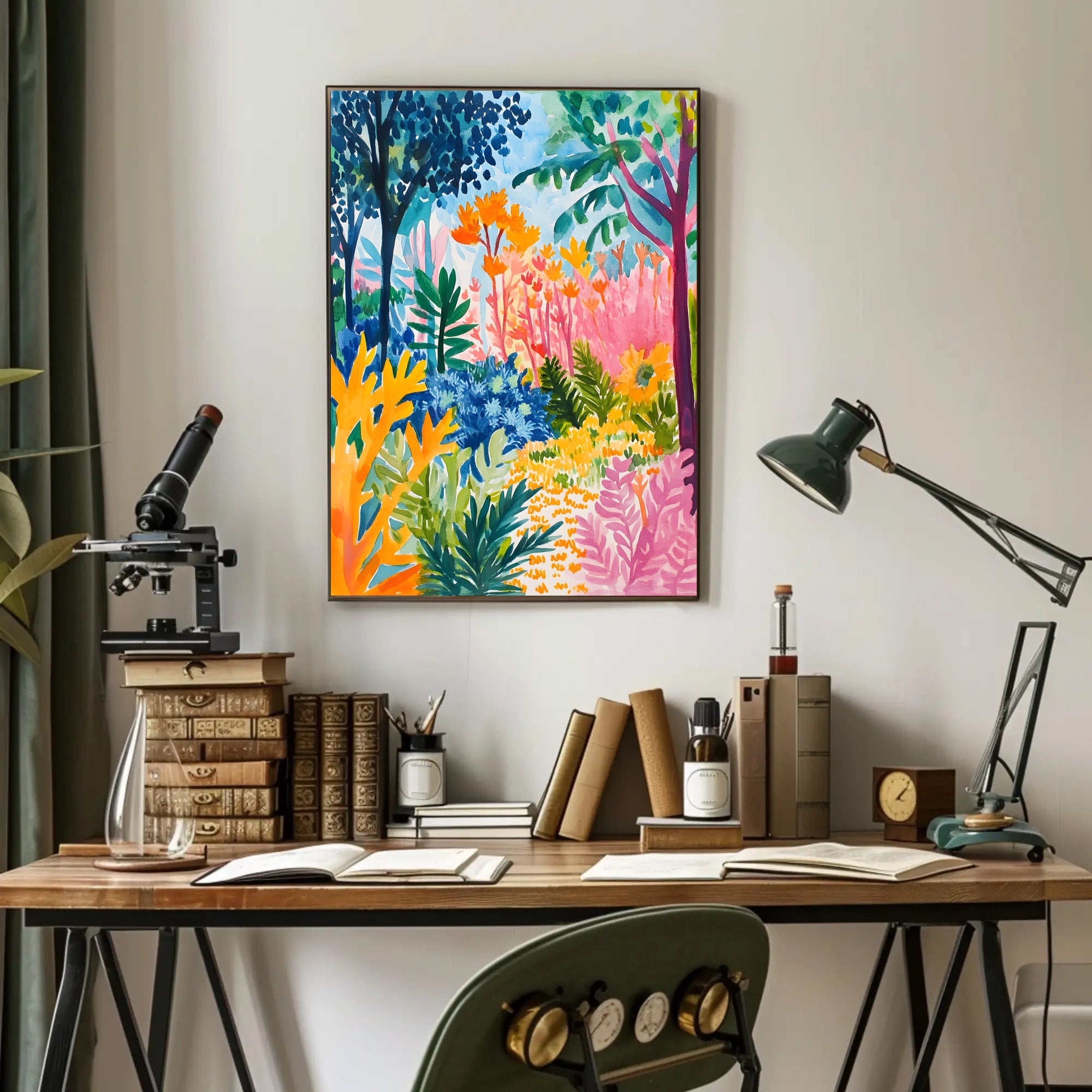 Tropical Jungle Vibe: Abstract, Artistic, or Pop Culture Poster