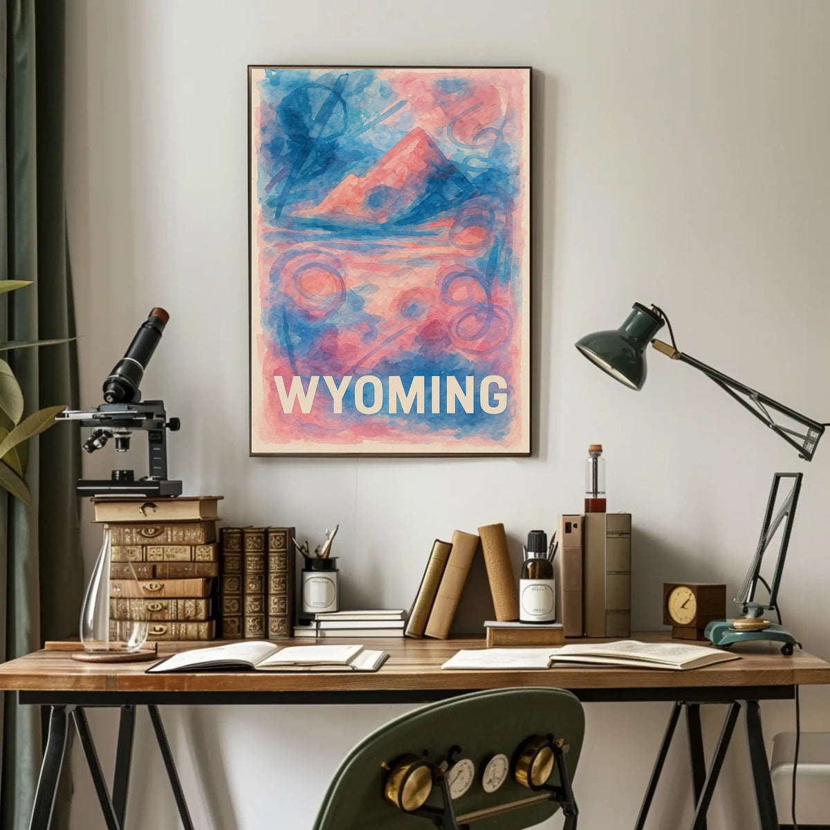 Wyoming Landscape Art Poster