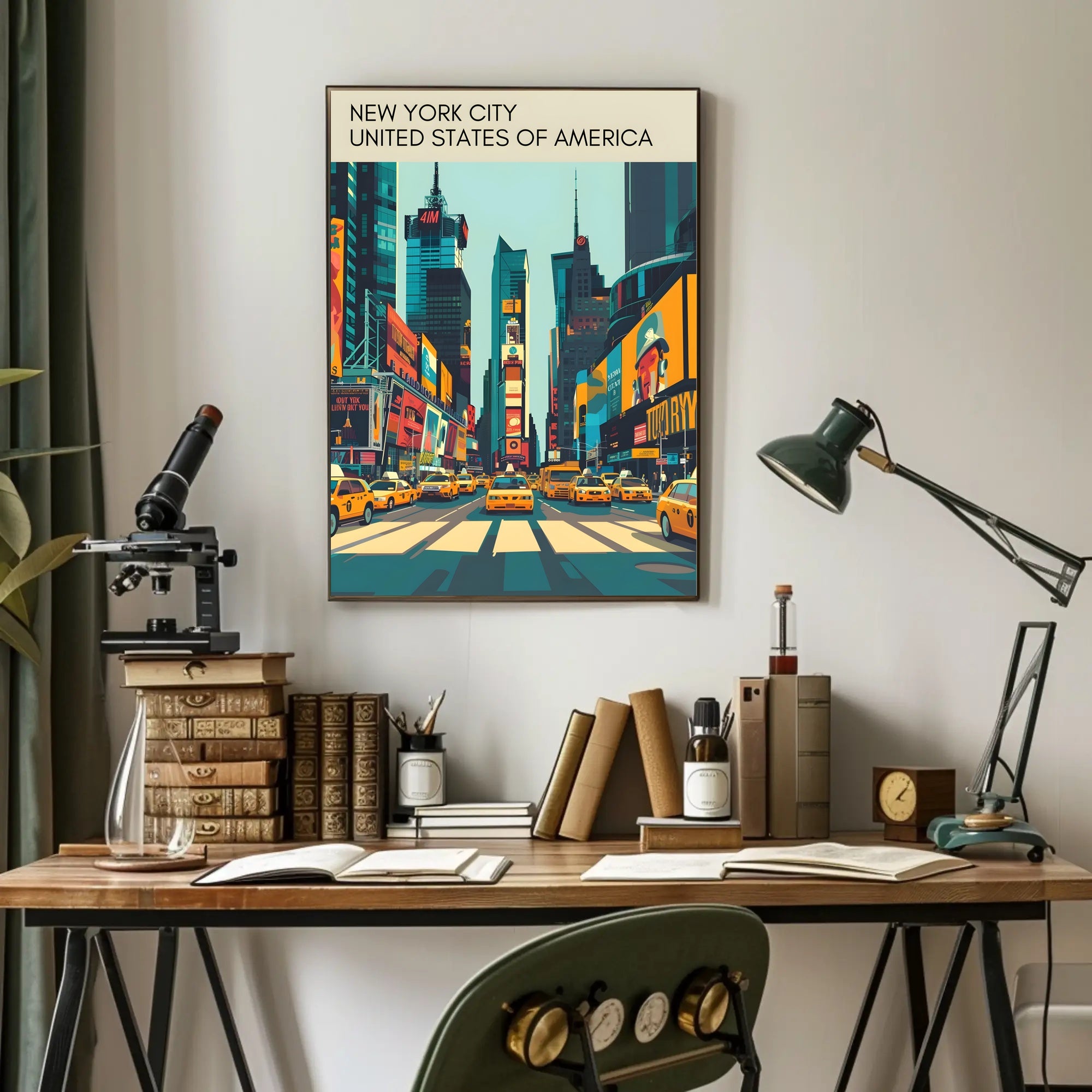New York City Street Scene Poster