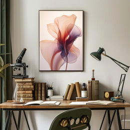 Elegant Floral Abstract: Serene Pastel Art Poster