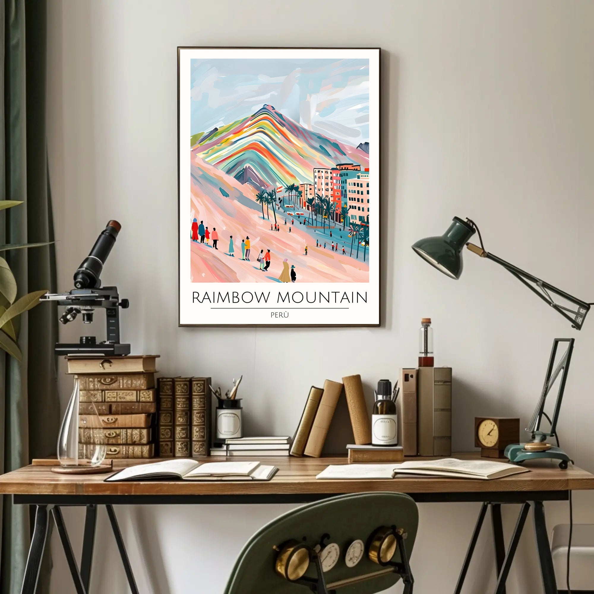 Rainbow Mountain Poster PosterGoat