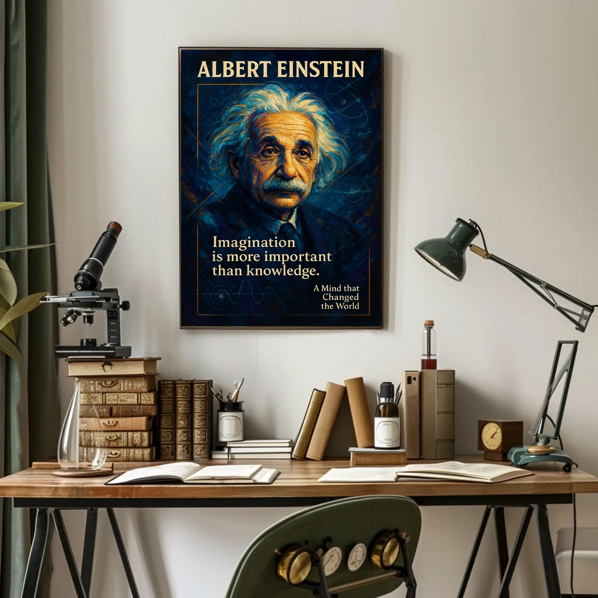 Albert Einstein Inspirational Quote Art Poster