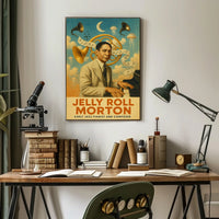 Jelly Roll Morton Early Jazz Pioneer Poster