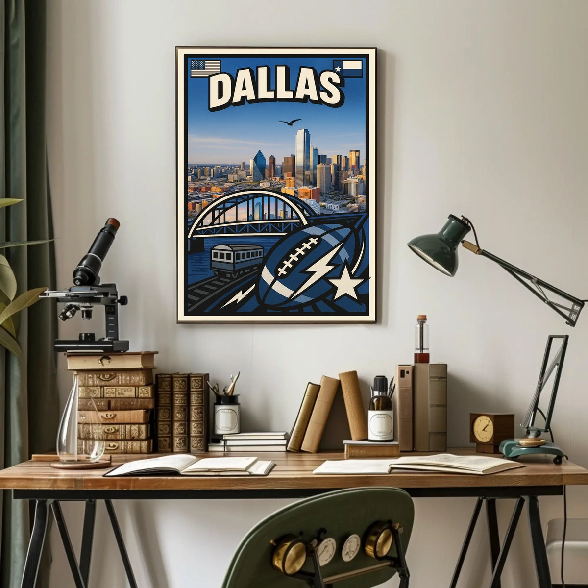 Dallas Skyline Celebration Poster